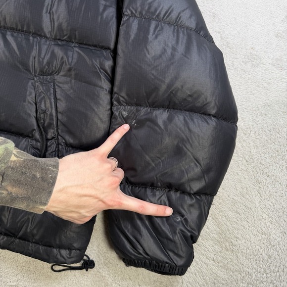 The North Face Jacket Mens Large Black 1996 Nuptse Retro 700 Down Puffer Hooded - Picture 3 of 13